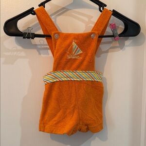Orange Vintage Sailboat Overalls
